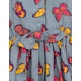 thumbnail image 2 of imagikids Butterfly Girls Button Down Chambray Dress Toddler to Big Kid Sizes, 2 of 4