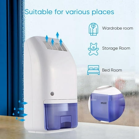 Yosoo Electric Mini Dehumidifier, 700ml Compact and Portable for Damp Air, Mold, Moisture in Home, Kitchen, Bedroom, Basement, Caravan, Office,