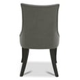 thumbnail image 7 of CHITA Upholstered Dining Chairs with Wood Legs Set of 2, Fabric in Flint Gray, 7 of 7
