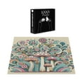 thumbnail image 3 of Ambesonne Mushroom Jigsaw Puzzle, Groovy 70s Garden Bloom, Heirloom-Quality Fun Activity for Family Durable Cardboard, 1000 pcs, Teal Pink Beige, 3 of 5