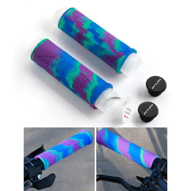 Empuñaduras de Silicona Shamjiam Puños de Manillar de Bicicleta Antideslizante Azul