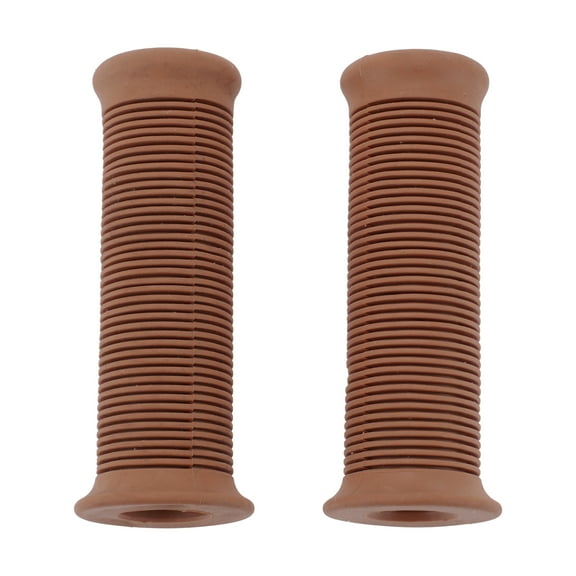 Unique Bargains 7/8" 22mm 15/16" 24mm Universal Motorcycle Hand Grips Cover Non Slip Rubber Handlebar Cover for Motorcycle Scooter Bicycle ATV Light Brown 1pair