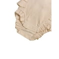 thumbnail image 3 of Xingqing Newborn Baby Girl Ruffle Outfit Summer Sleeveless Backless Ribbed Basic One Piece Romper Bodysuit Jumpsuit, 3 of 7