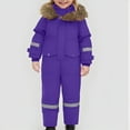 thumbnail image 2 of Snowsuit Toddler 3T Girls Kids One Piece Snow Suit Girls Boys Ski Snowboard Jumpsuits Winter Windproof Waterproof Overalls Insulated Ski Suit, 2 of 9