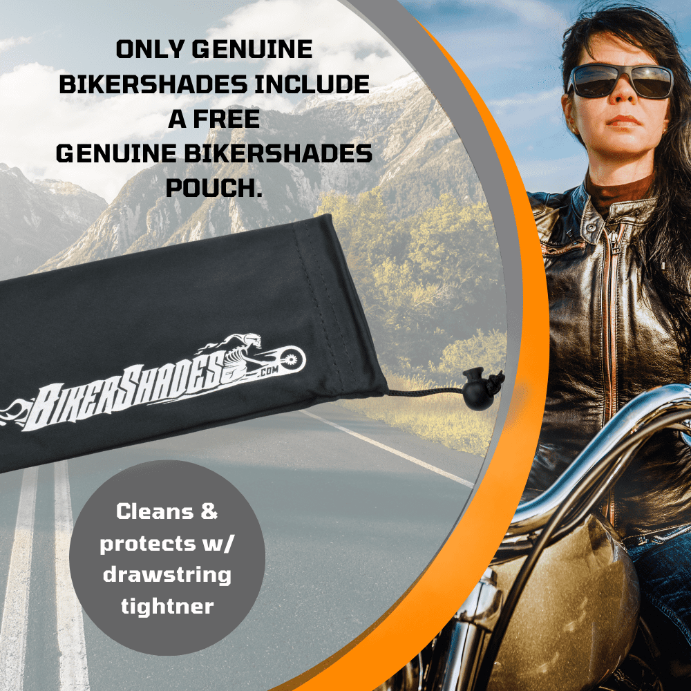 Bikershades Motorcycle Safety Sunglass Foam Padded Men Women Wide Coverage Wind-Proof