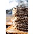 thumbnail image 4 of twisted manila rope hemp rope (3/8 in x 50 ft) - sgt knots - tan brown natural rope - thick heavy duty rustic outdoor cordage for craft, dock, decorative landscaping, climbing, 4 of 9