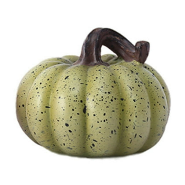 Nituyy Figurine de Citrouille d'Halloween Statue de Citrouille Classique avec Notes/feuilles Décorations Maison Fêtes d'Automne