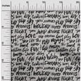 thumbnail image 2 of oneOone Rayon Gray Fabric Text Craft Projects Decor Fabric Printed By The Yard 56 Inch Wide-M4, 2 of 5