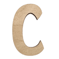 thumbnail image 1 of 18" Tall Birch Wood Letter C | 1/4" Thick | Wood Craft Letter | American Font, 1 of 3