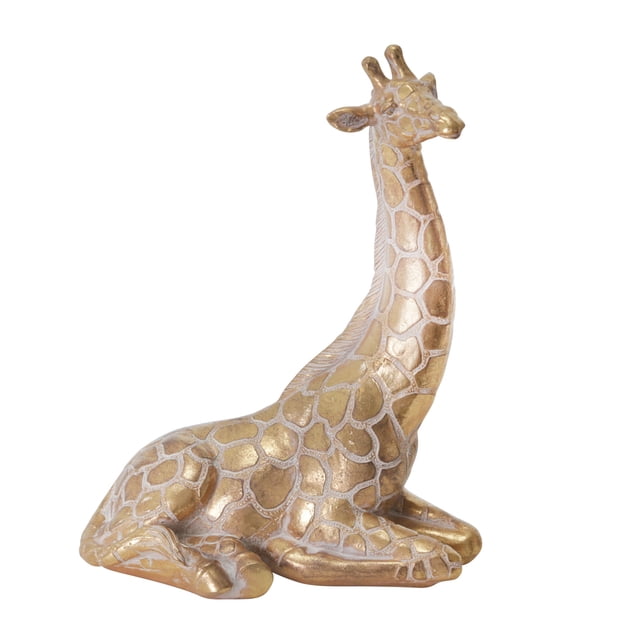 Sagebrook Home Résine 10" Girafe Assise, Or
