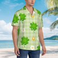 thumbnail image 3 of Honeii St Patrick's Day11 Print Men’s Hawaiian Shirt,Classic Button-Down Short Sleeve Shirt, for Beach, Vacation, and Outdoor Activities,XX-Large, 3 of 7