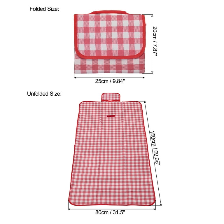 Pink and white picnic blanket sale