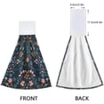 thumbnail image 4 of SKYSONIC 2 PCS Kitchen Towels with Hanging Loop, Flower Floral Navy Blue Dish Towels for Kitchen, Absorbent Kitchen Hand Towels , 12"x17", 4 of 6