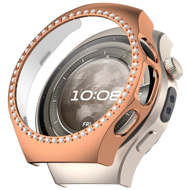 PC Material Hollow Protective Cover Compatible With Smartwatch 5 Bling Shiny Frame Guard Accessory