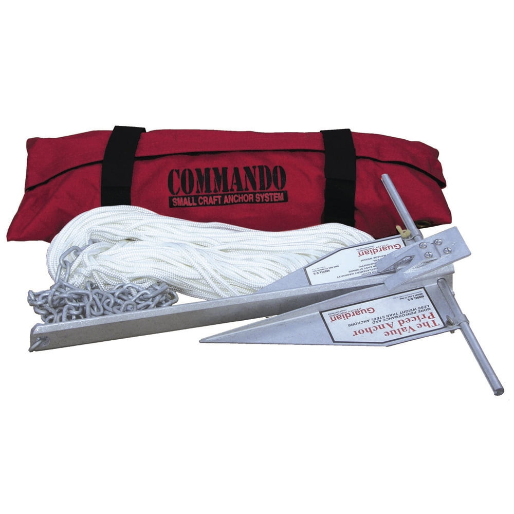 Fortress Commando Small Craft Anchor System for Boats Up to 16', Includes G-5 Anchor, Storage Bag, 3 16" Shackle... by Fortress Marine Anchors
