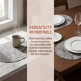 thumbnail image 2 of Unique Bargains 6Pcs Faux Leather Table Decor Placemats Black Gray 17.7x11.8inch, 2 of 6
