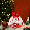 thumbnail image 6 of CuiLiyq Christmas Gift Bag, Knitted Santa Claus Snowman Reindeer Doll Drawstring Candy Bag, for Home Holiday Party Fireplace Decoration (Snowman), 6 of 6