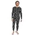thumbnail image 3 of Leveret Ensemble de Pyjama 2 Pcs Squelette Noir pour Hommes 100% Coton (Grand), 3 of 4