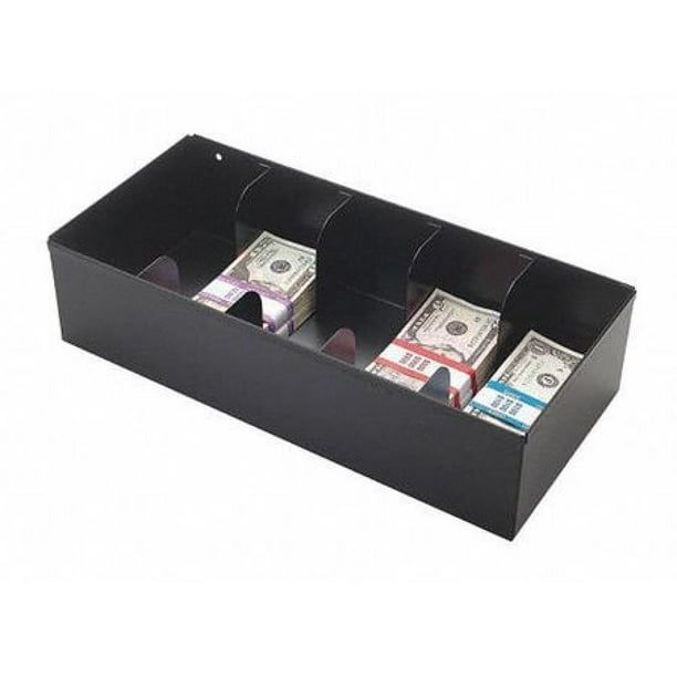 MMF INDUSTRIES 225107204 Currency Tray,5 Compartments,Black Walmart