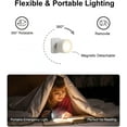 thumbnail image 3 of Infinity Wall Lamp Lights of Sweden – Rechargeable Wall Lamps with Remote, Peel and Stick LED Sconces, 360° Rotatable Magnetic Wall Light for Bedroom, Hallway, Nordic Lighting (Wooden*1), 3 of 10