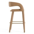 thumbnail image 3 of Modrest Faerron - Modern Tan Leatherette Bar Chair, 3 of 6