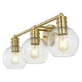 thumbnail image 6 of SAFAVIEH Sunetta 3-Light LED Brass Iron Wall Sconce with Clear Shade, 6 of 7
