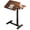 Walnut, variant on Mobile Rolling Laptop Desk with Wheels, Adjustable Height Overbed Table with Tilting Top, Bedside Table Cart with Mouse Pad for Bed, Couch, Sofa (White)