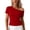 Wine, variant on LIaqionyy Women's off Shoulder Tee Shirt Short Sleeve Tops Summer Casual Fashion Blouse Shirts Going out Crop Top