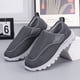 thumbnail image 4 of Zapatos Ortopédicos Sin Cordones para Hombre  Diabéticos Antideslizantes Personas Mayores (gris Oscuro 37), 4 of 9