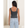 thumbnail image 6 of Womens Going Out Crop Tops Backless Tank Tops Summer Y2k Teen Basics Cute Clothes Dark Gray XS, 6 of 7