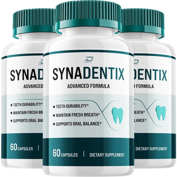 Synadentix Dental Support Capsules, Syna Dentix Natural Tooth & Gum Supplement, 3 Pack, 180 Capsules