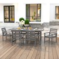 thumbnail image 4 of NOICOI Outdoor 7-Piece Dining Table Set, HDPE Outdoor Dining Table Sets with Umbrella Hole Cut-Out Table and 6 Chairs, Gray, 4 of 9
