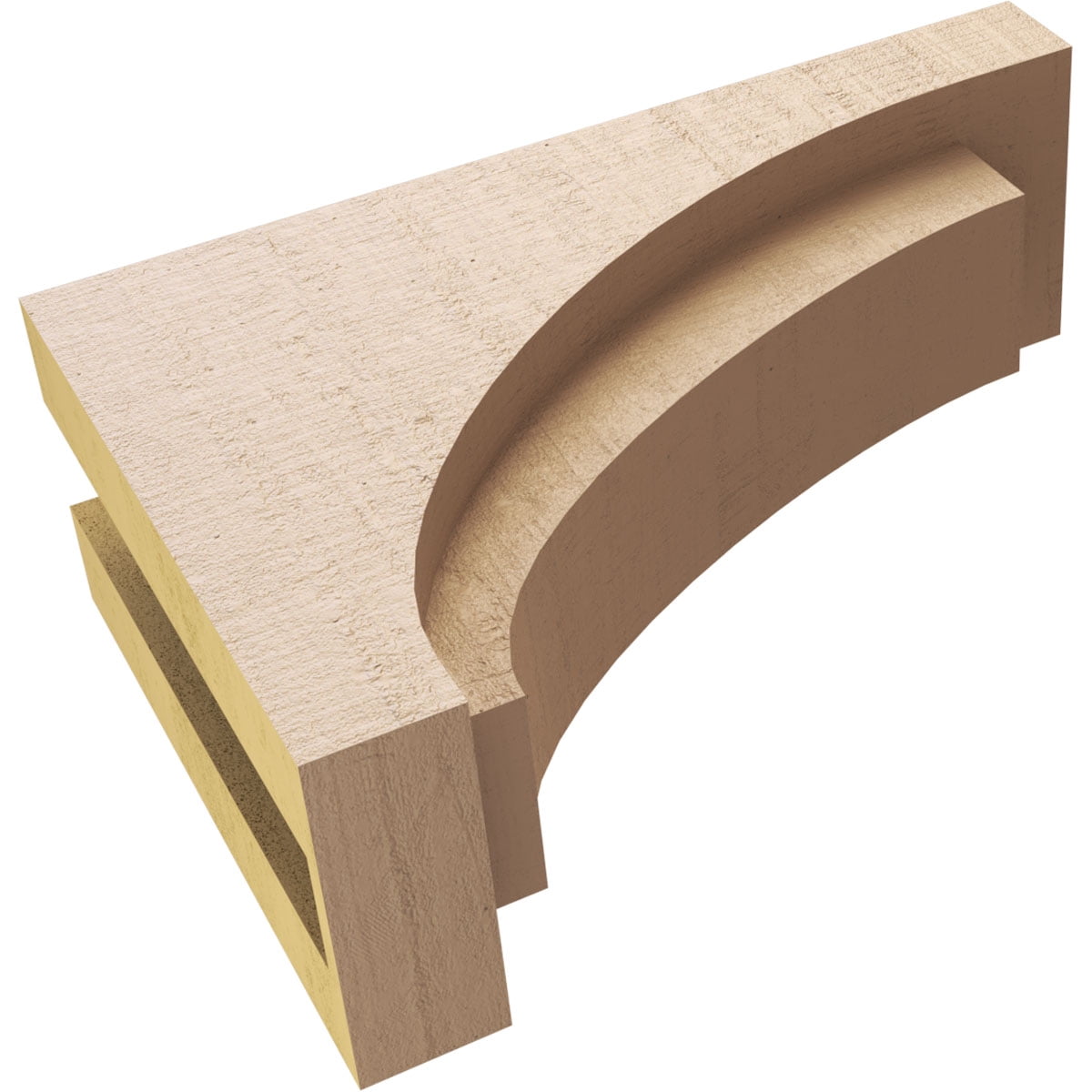 5"W x 15"D x 10"H Classic Rivera Rough Cedar Woodgrain TimberThane Corbel, Primed Tan