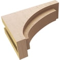 thumbnail image 6 of 5"W x 15"D x 10"H Classic Rivera Rough Cedar Woodgrain TimberThane Corbel, Primed Tan, 6 of 6