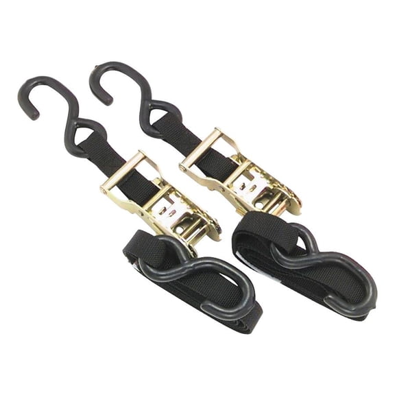 BikeMaster Ratchet Tiedown 1"x84" 1200LB Load Nylon Black