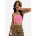 thumbnail image 3 of Womens Tube Tops Strapless Crop tops Basic Backless Sleeveless Bandeau Cute Summer Outfits Sexy Solid Tops, 3 of 6