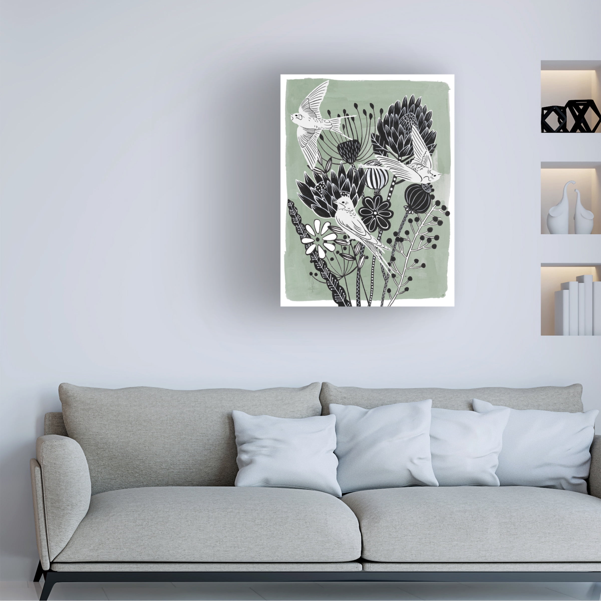 Melissa Wang 'Swallow Dance I' Canvas Art