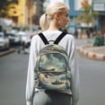 thumbnail image 7 of FORMRS Mini Backpack Purse for Women Travel Daypack Casual Shoulder Bag, Beige Floating Whale, 7 of 7