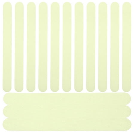 HONITANO Family Members Anti-Slip Stair Treads Peva Light Yellow 48Pcs 7.9x0.8x0.1in