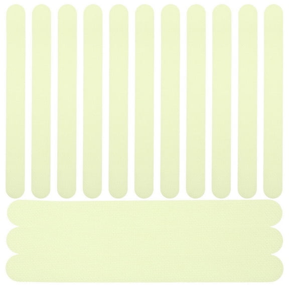 HONITANO Family Members Anti-Slip Stair Treads Peva Light Yellow 48Pcs 7.9x0.8x0.1in