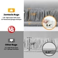 thumbnail image 2 of Alfombra Zentavio de 152 x 244 cm de alto, pelo gris peludo, suave, 2 of 8