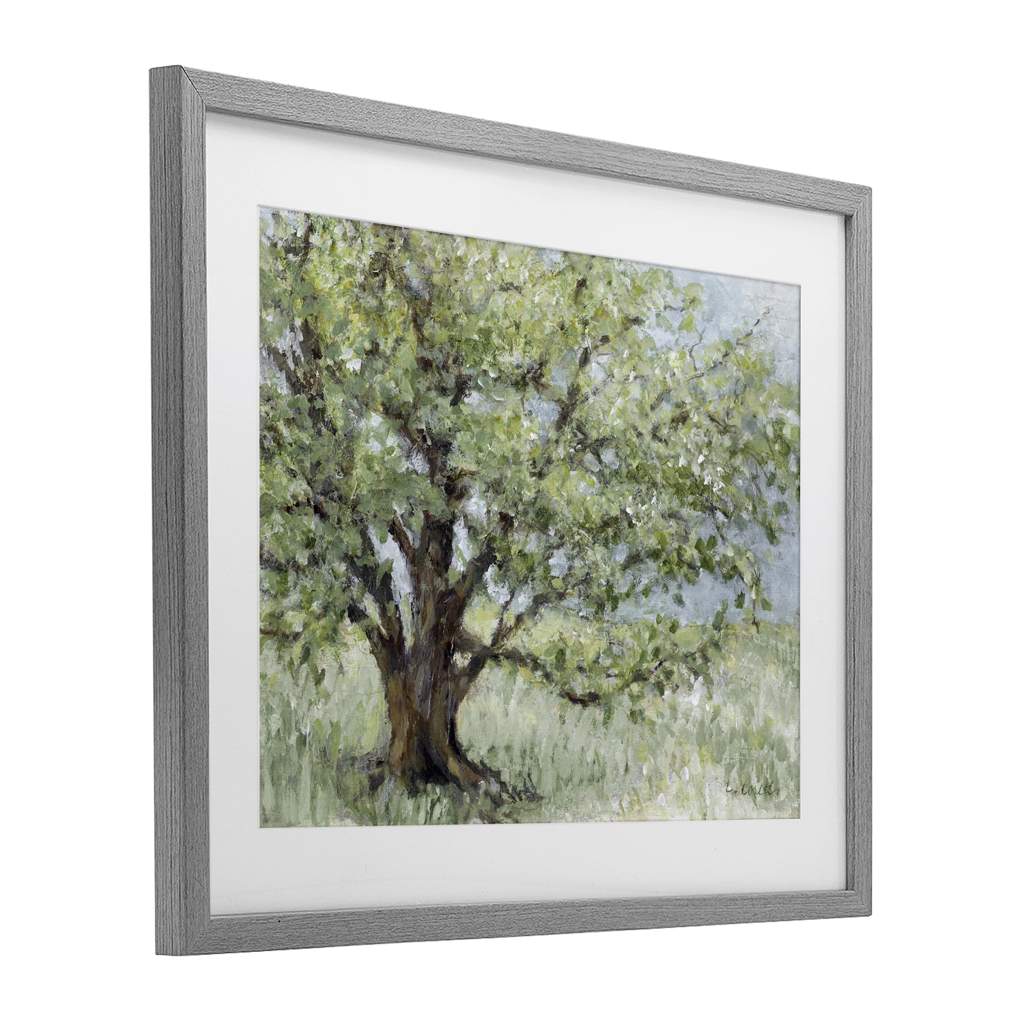 Stupell Industries Summer Oak Splendor Landscape Gray Framed Print Under Glass, design by Lanie Loreth