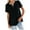 Black, variant on Xqxayjr Womens Summer Tops T Shirt Under $10 Casual Short Sleeve Tunic Tops Button Down V Neck Going Out Shirt Mothers Day Gifts for Grandma