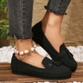 thumbnail image 4 of Miluxas Women's Loafers Slip One Shoes with Bowknot Driving Flats Casual Comfort Walking Penny Loafers for Women Black 7(39), 4 of 7