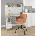 thumbnail image 3 of LumiSource Black Metal, Orange Fabric Margarite Adjustable Office Chair, 3 of 8