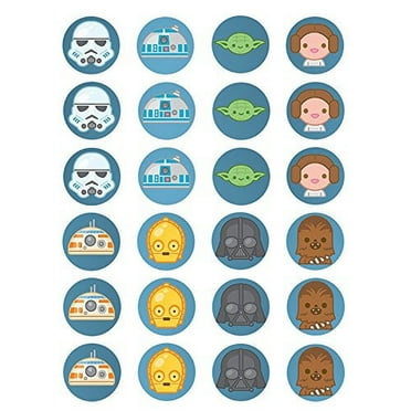 STAR WARS Edible Frosting Image Cupcake Cake Toppers 30 ct* - Walmart.com