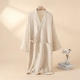 thumbnail image 5 of Kimono pajamas men's cotton yarn bathrobes Japanese tethered cardigan thin loungewear couple nightgown sweat steamed clothes, 5 of 15