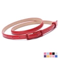 thumbnail image 5 of Cinturón de primavera y verano de charol de color caramelo, cinturón de color deslumbrante, cinturón fino decorativo para damas, 5 of 5