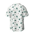 thumbnail image 4 of Goofa Hand Drawn Turtle Printed Men's Casual Short-sleeved Shirt,Lightweight Breathable Button-down,Summer Casual men's top,Versatile Fashion shirt-XX-Large, 4 of 7