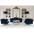 thumbnail image 4 of Elegance Sofa in Blue Velvet with Acrylic Legs, 4 of 5